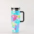 40oz Stainless Steel "Stanley" Tumbler With Handle - Miami Nights