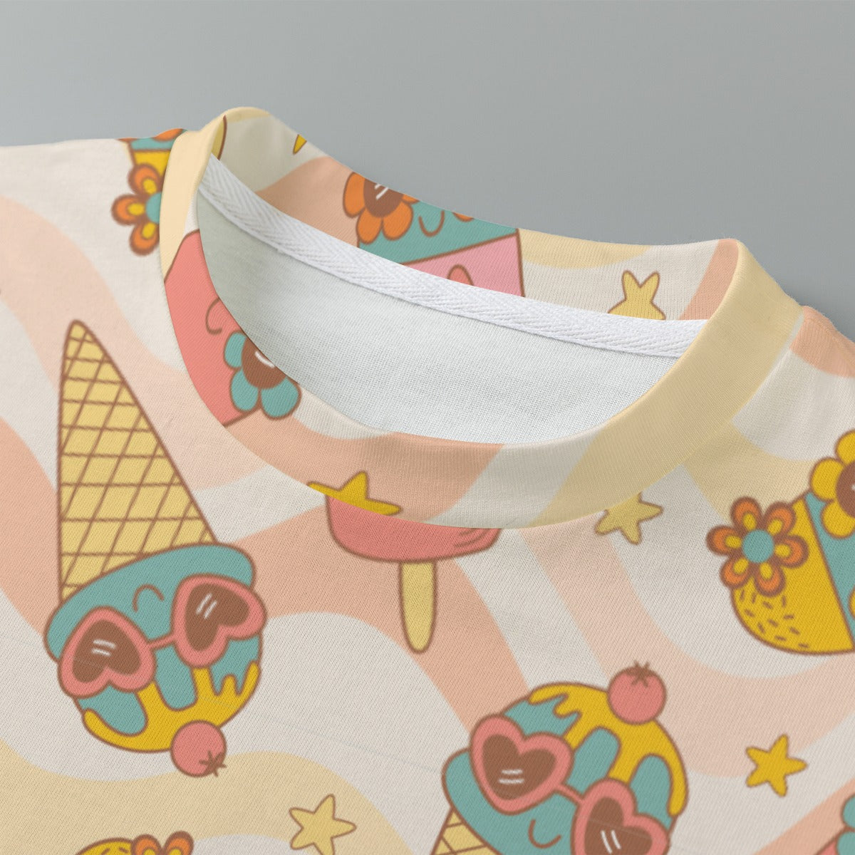 Kids 180GSM Cotton All-Over Print T-Shirt - Popsicle Paradise