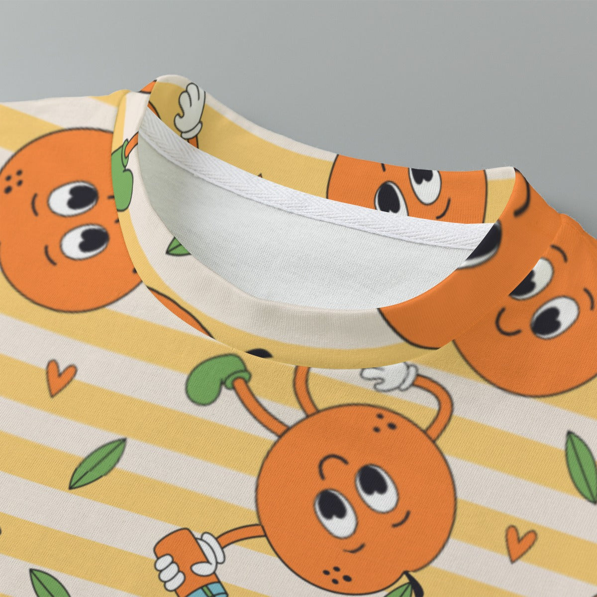 Kids 180GSM Cotton All-Over Print T-Shirt - Orange You Glad