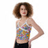 Printed Lace-Trim Cami Top - Groovy Blooms