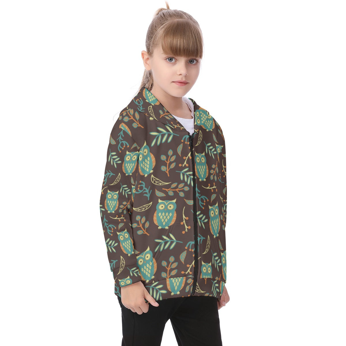 Kid's Heavy Fleece Zip Up Hoodie - Owl Be Your Friend