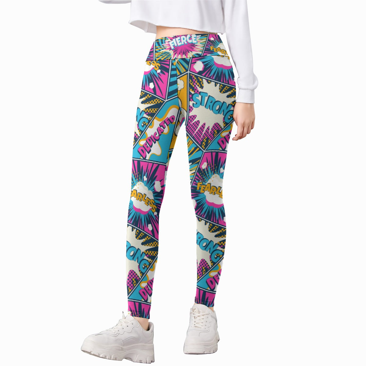 Kids' Printed Leggings - Fierce and Fearless