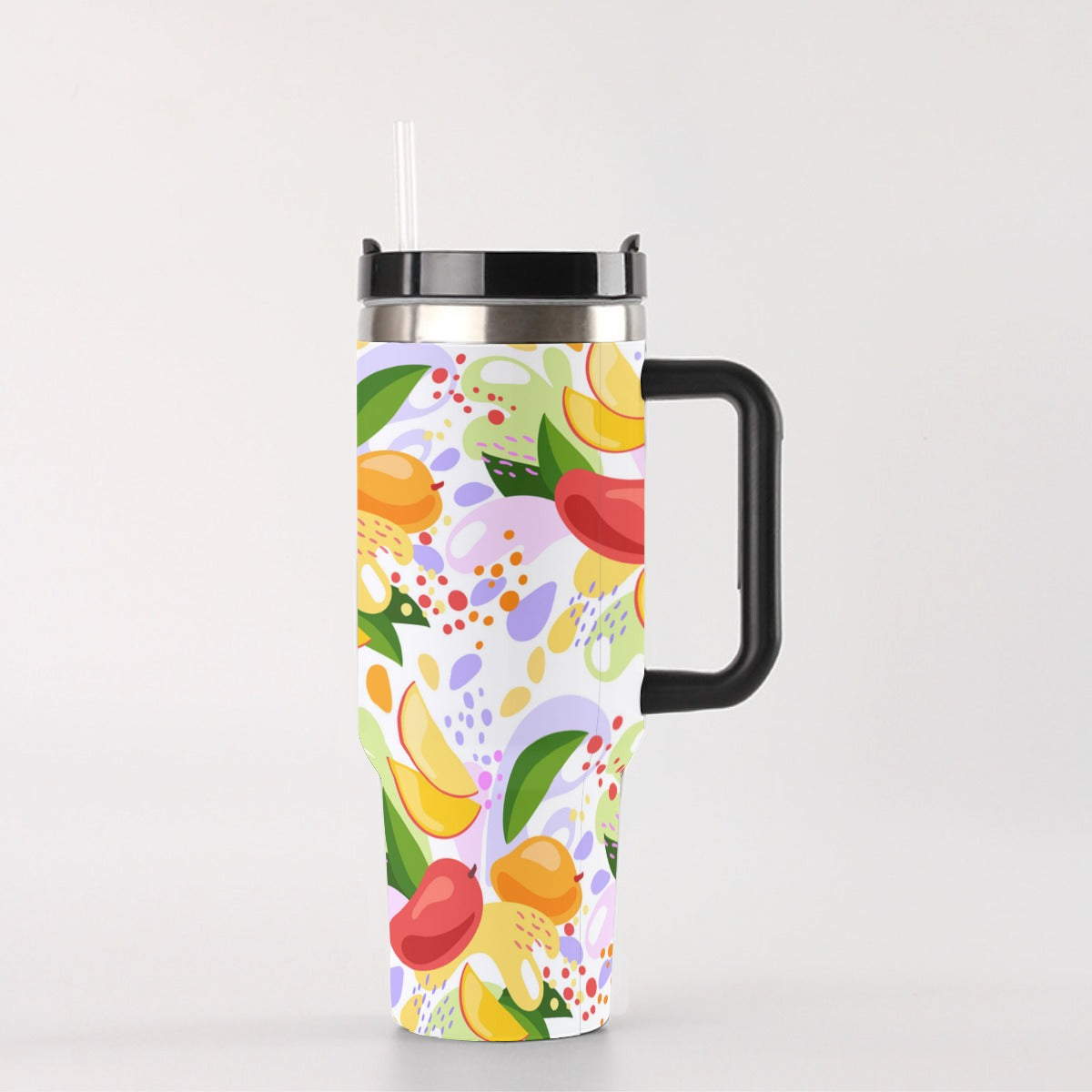 40oz Stainless Steel "Stanley" Tumbler With Handle - Mango Mania