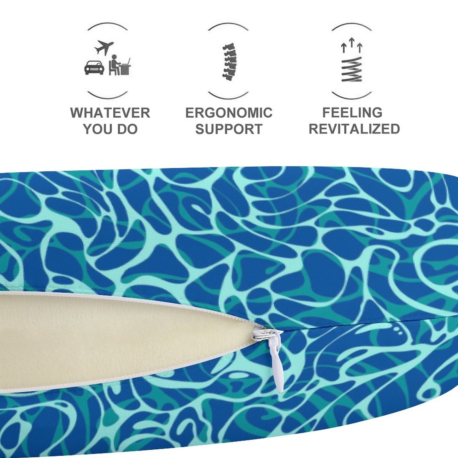 Travel Neck Pillow - Blue Water