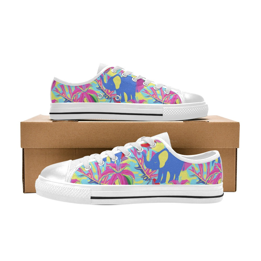 Kid's Low Top Canvas Shoes - Mango Tango