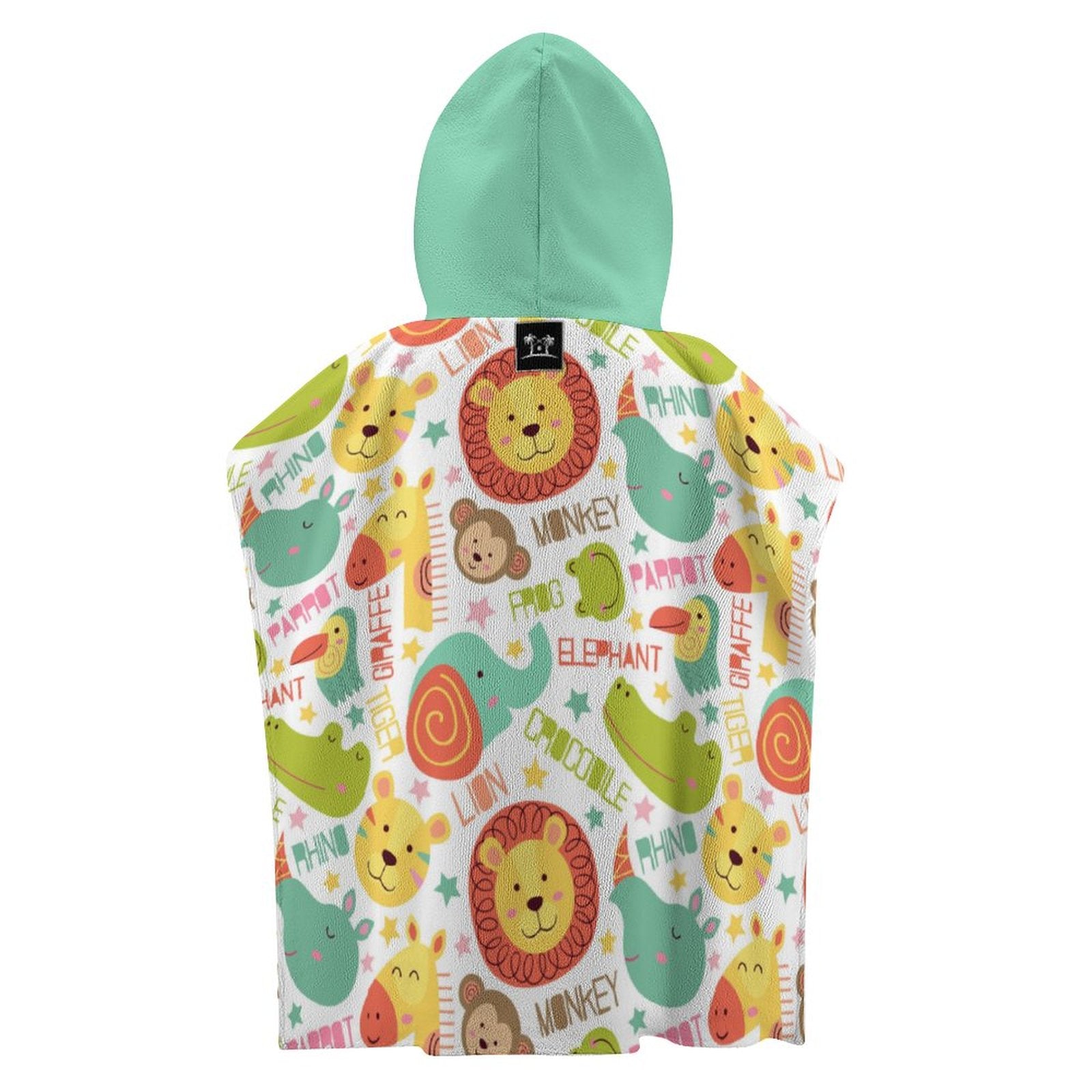 Kids Hooded Terry Cloth Towel - Who's Who at the Zoo