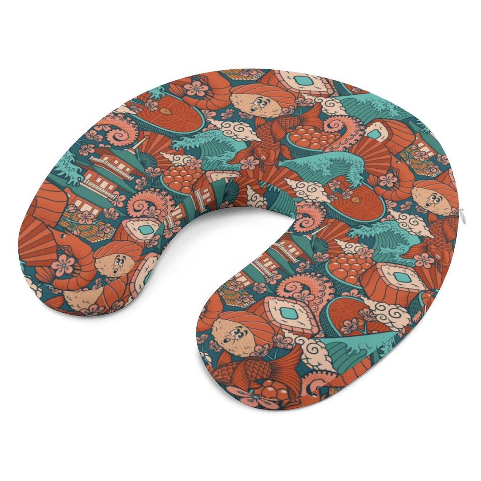 Travel Neck Pillow - Sushi (Red)