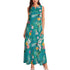 Sleeveless Ankle-Length Shift Dress - Tropical Dragonflies