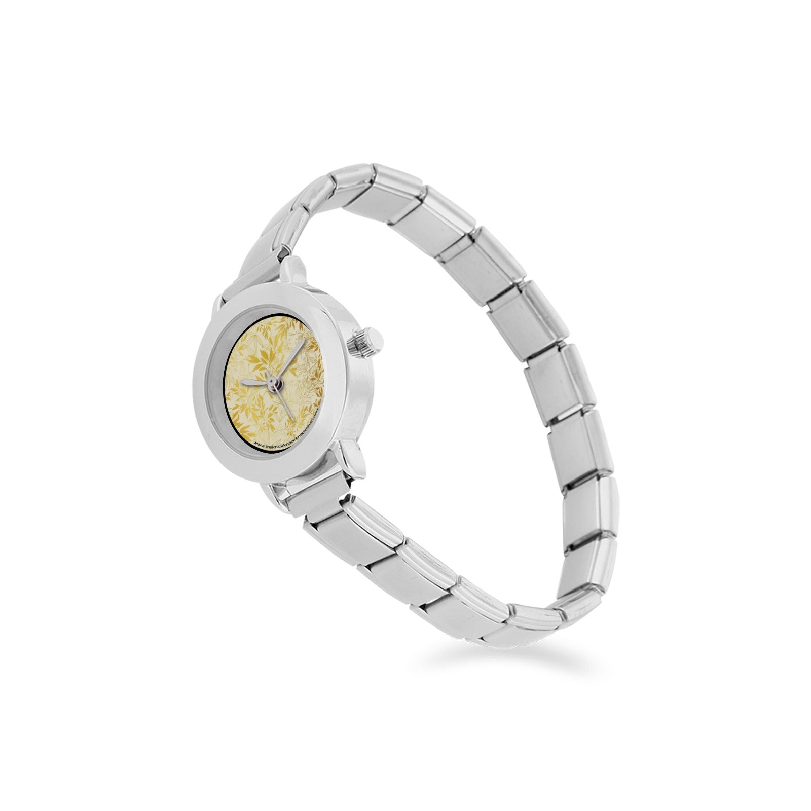 Women's Italian Charm Watch - Gold Leaves