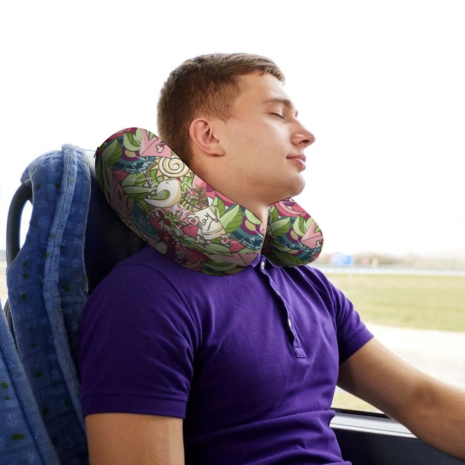 Travel Neck Pillow - Coffee Shop