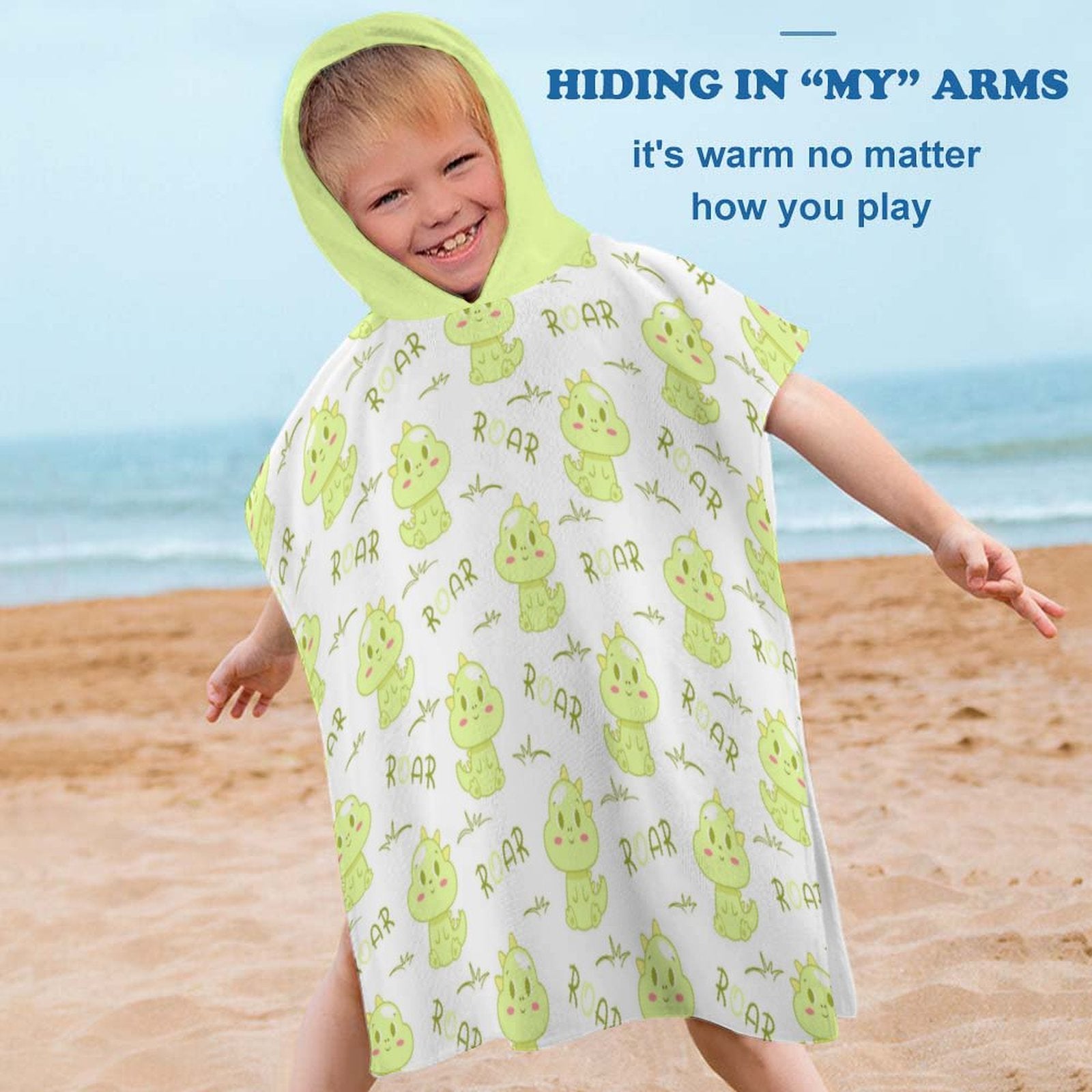 Kids Hooded Terry Cloth Towel - Hear Me Roar!