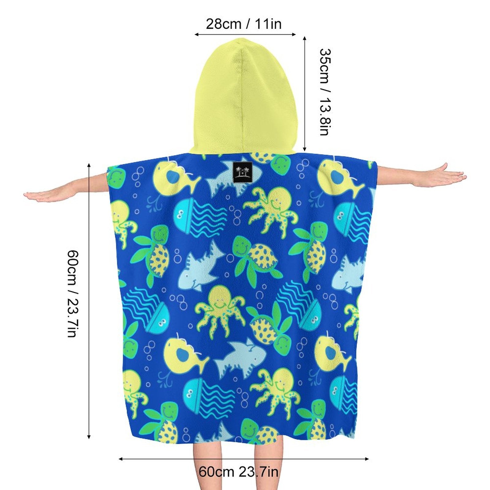 Kids Hooded Terry Cloth Towel - What's in the Water