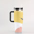 40oz Stainless Steel "Stanley" Tumbler With Handle - Brushstrokes on Silk