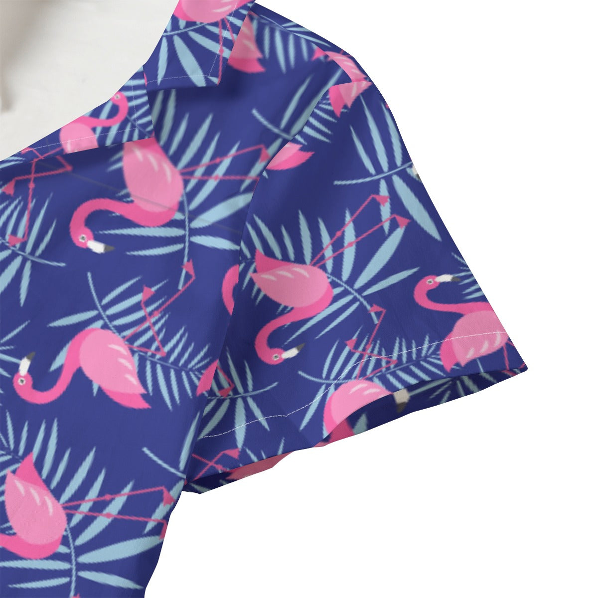 Kid's 115GSM Cotton Poplin Hawaiian Shirt - Flamingo Frolic