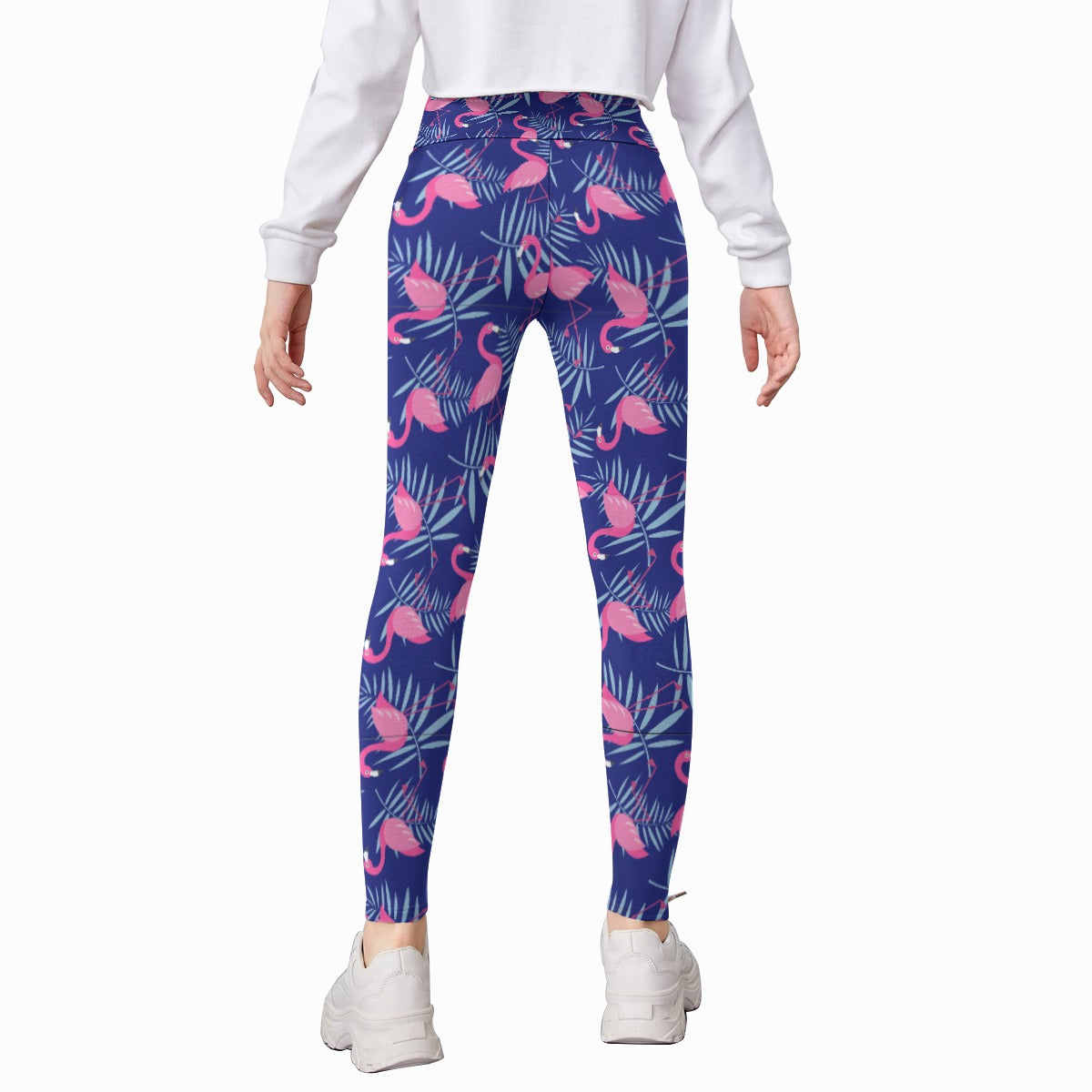 Kids' Printed Leggings - Flamingo Frolic