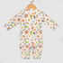 All-Over Print Long-Sleeve Baby Romper - Zoo Babies