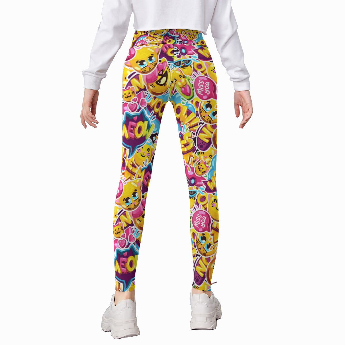 Kids' Printed Leggings - EmojiCat