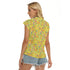 Women's Cap-Sleeve V-Neck Top - Bohemian Blossoms