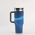 40oz Stainless Steel "Stanley" Tumbler With Handle - Blue Wave