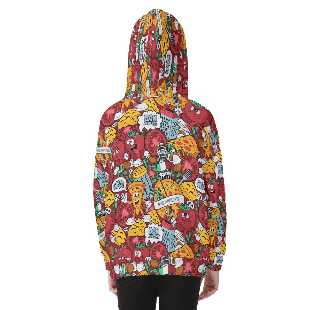 Kid's Heavy Fleece Zip Up Hoodie - Pizza'more