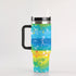 40oz Stainless Steel "Stanley" Tumbler With Handle - Frolic by the Seashore