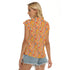 Women's Cap-Sleeve V-Neck Top - Prickly Pears