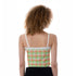 Printed Lace-Trim Cami Top - Honeymelon Plaid