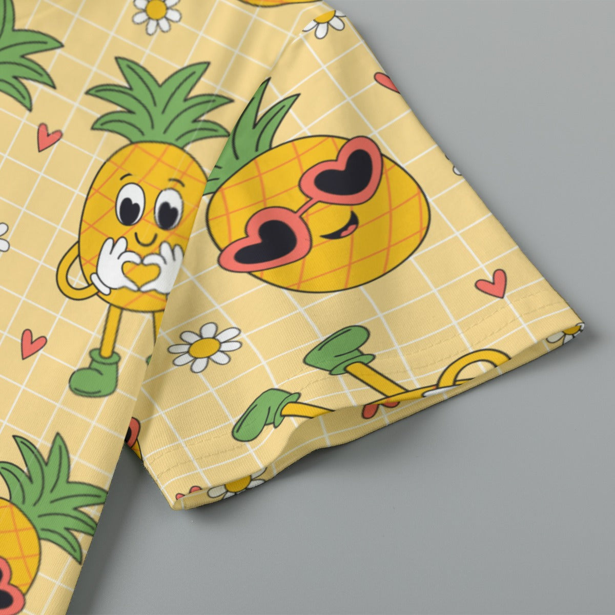 Kids 180GSM Cotton All-Over Print T-Shirt - Pineapple Love