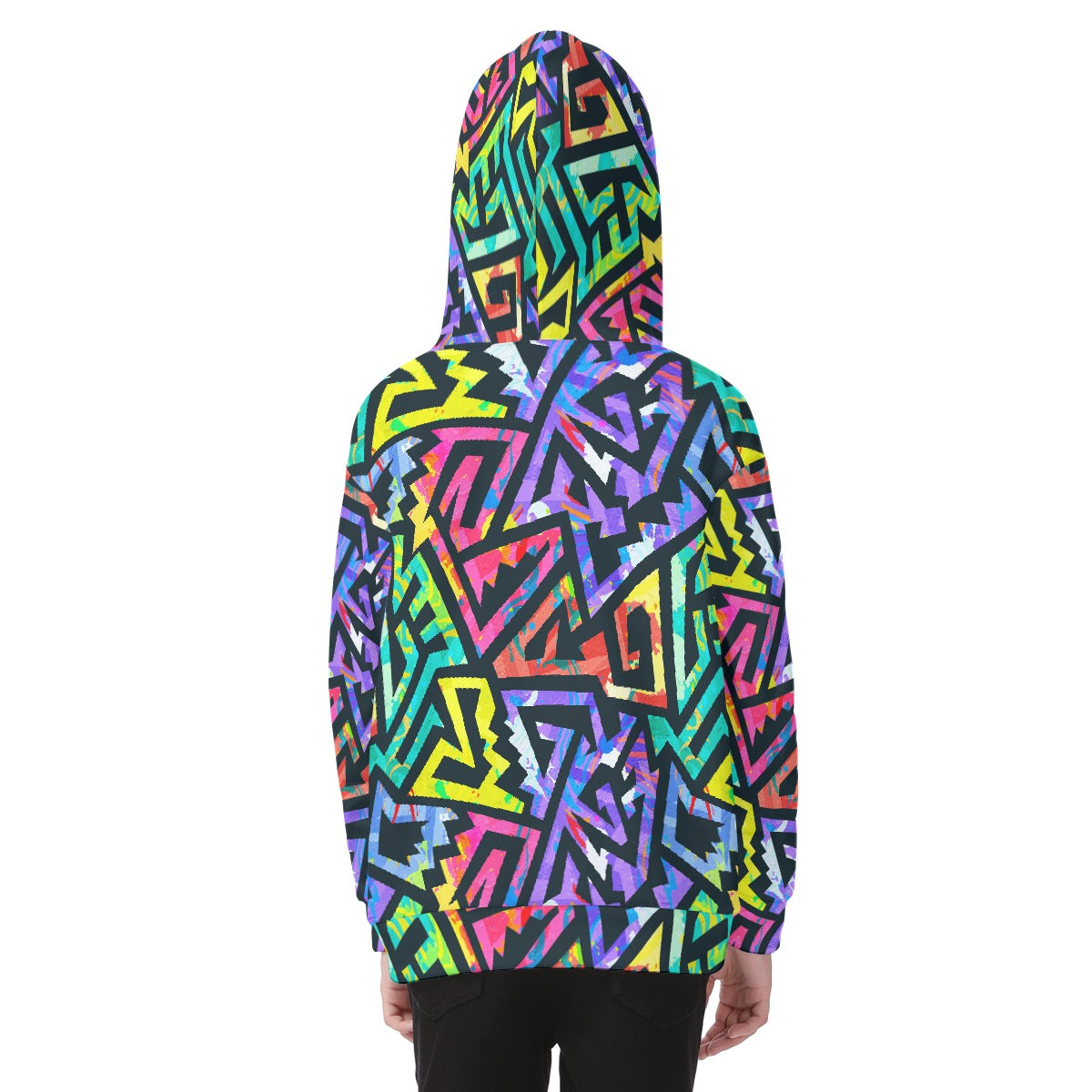 Kid's Heavy Fleece Zip Up Hoodie - Grunge Graffiti