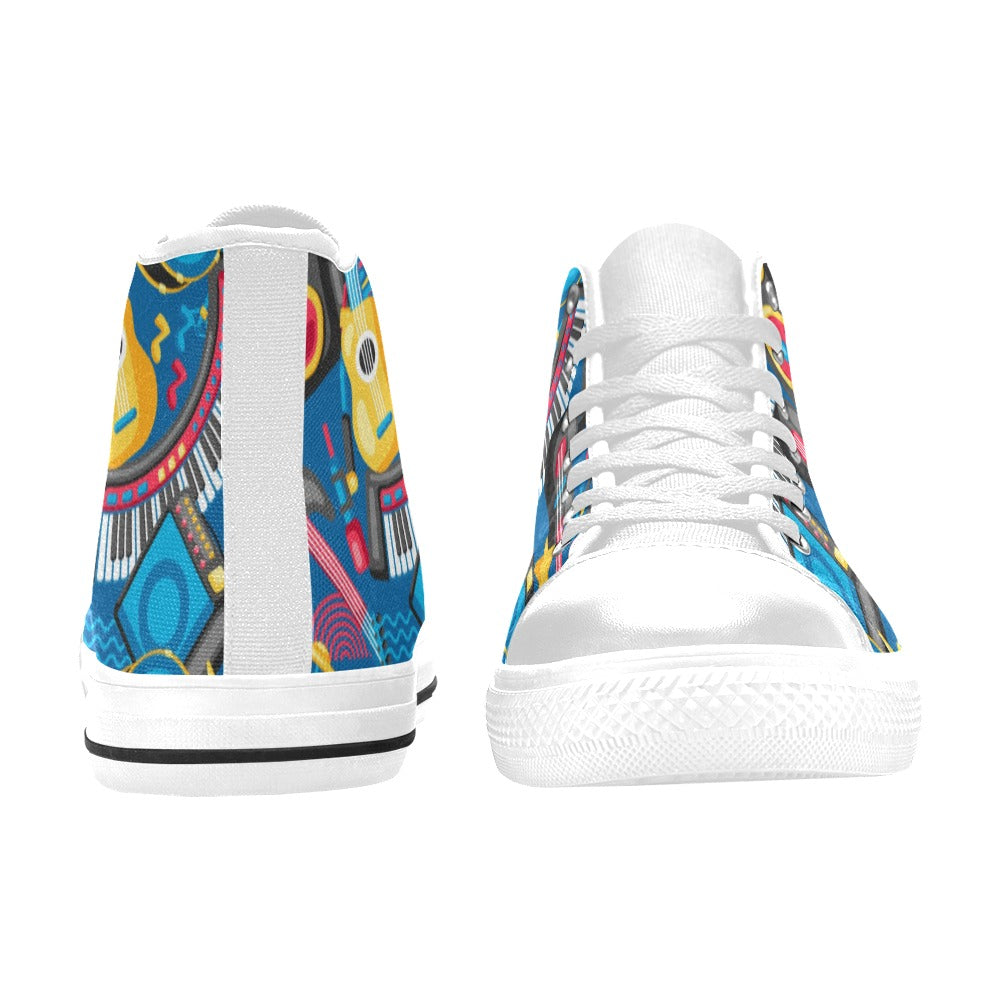 Kid's High Top Canvas Shoes - Music Machine