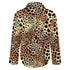 Women's Irregular Hem Button-Up Shirt - Leopard Print