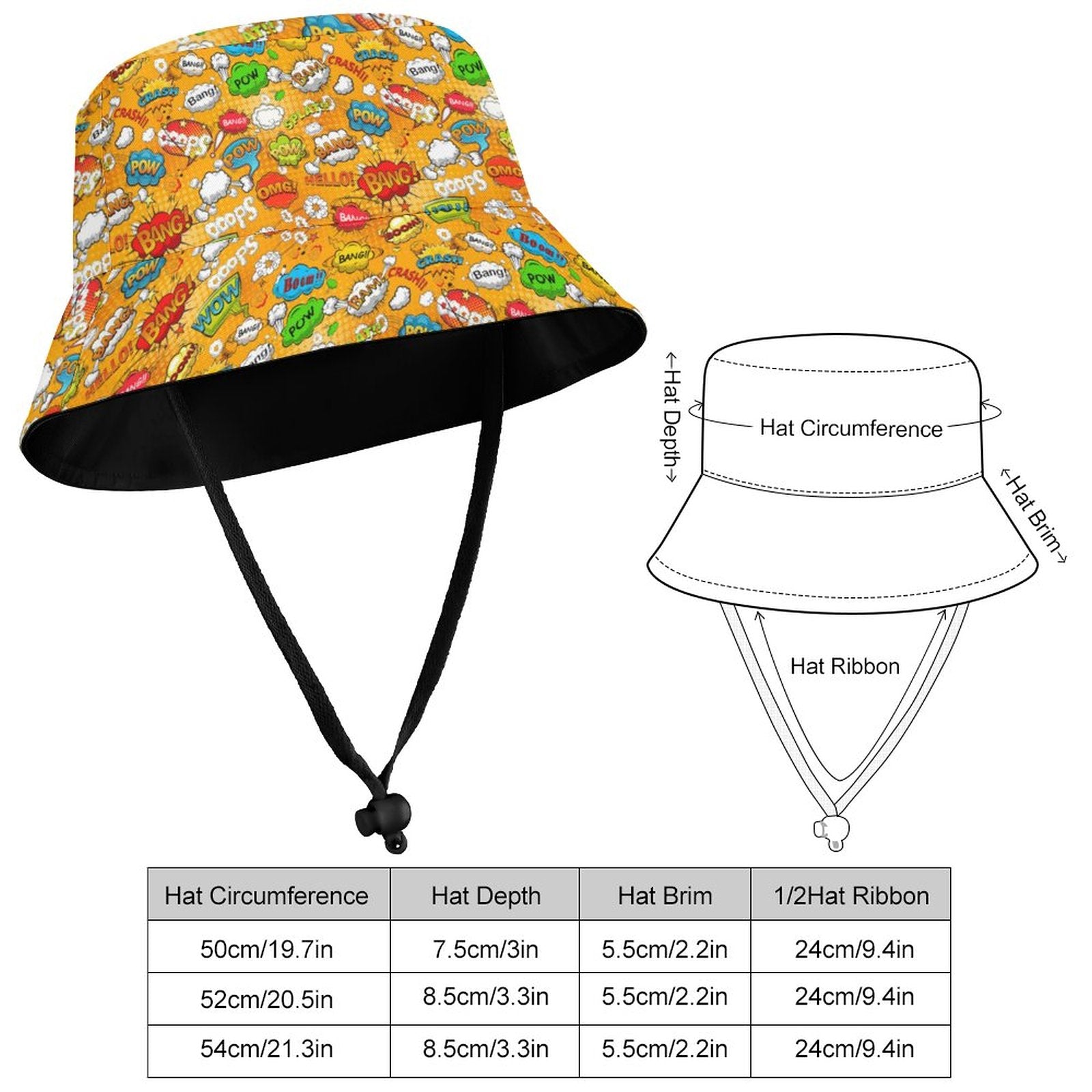 Kid's Bucket Hat - Comic Book Chaos