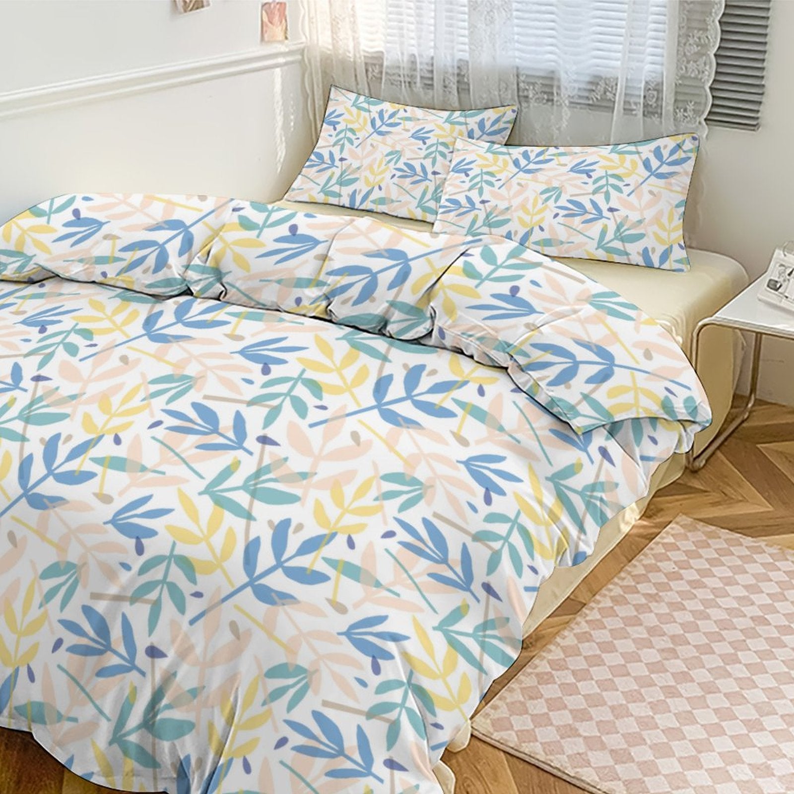 3-Piece Bedding Set - Botanicals in Blue