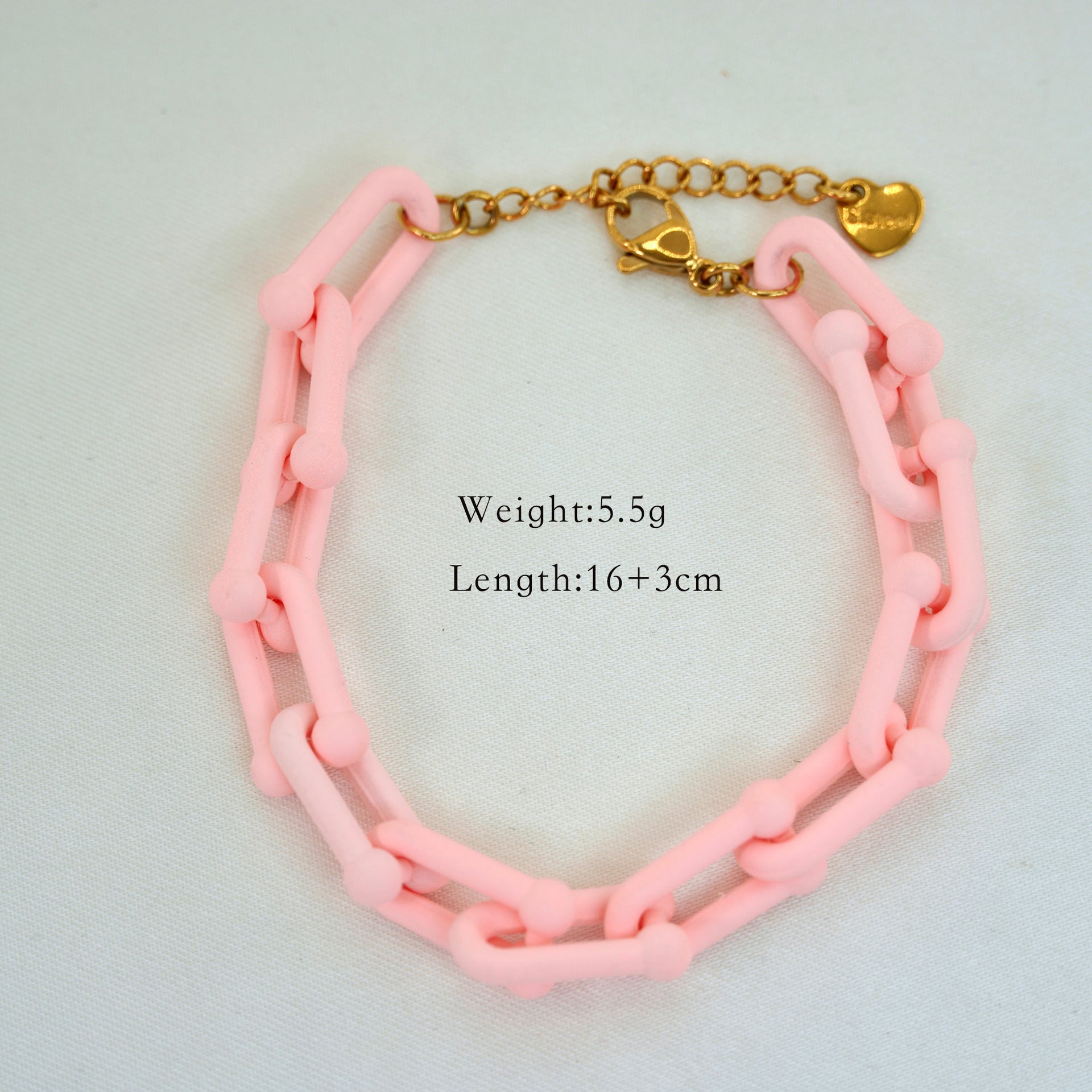 Bracelet à grosse chaîne en acier titane coloré