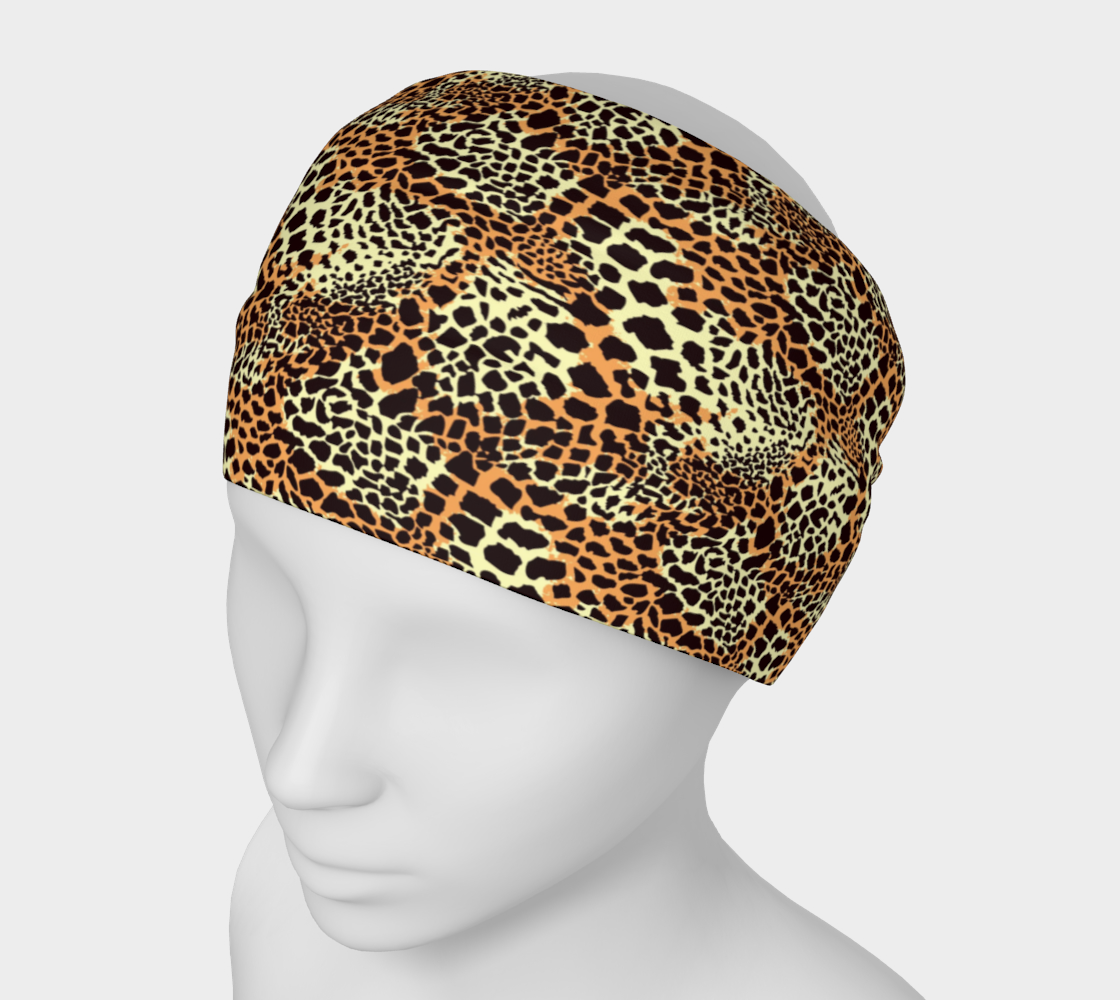 Diadema de tela envolvente - Estampado de leopardo