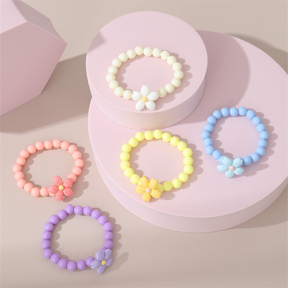 Bracelets de fleurs en perles