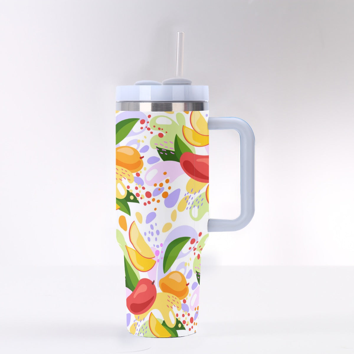 40oz Stainless Steel "Stanley" Tumbler With Handle - Mango Mania