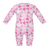 All-Over Print Long-Sleeve Baby Romper - Patchwork Butterflies