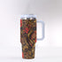 40oz Stainless Steel "Stanley" Tumbler With Handle - Crimson Sky