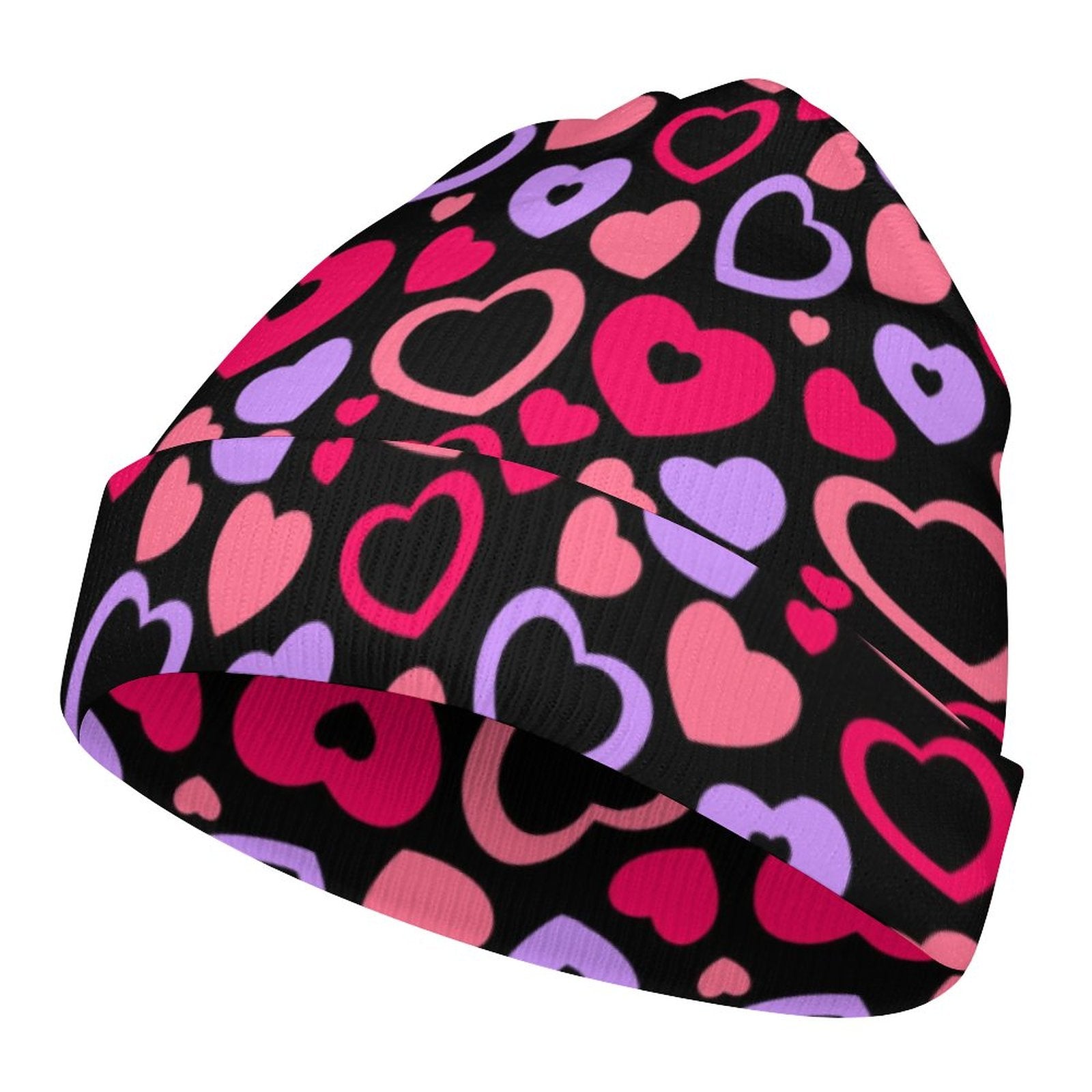 Kids' Knit Beanie - Hollow Hearts