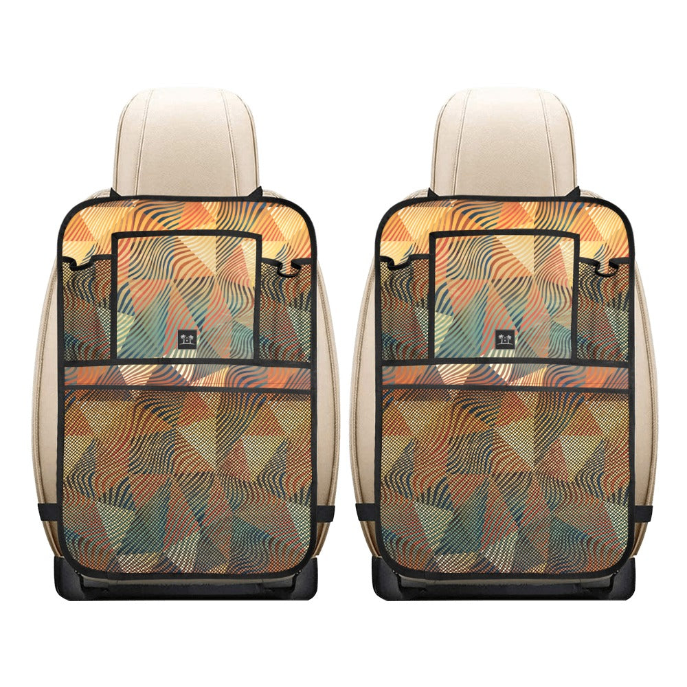 Car Seat Back Organizer (2-Pack) - Geometric Waves