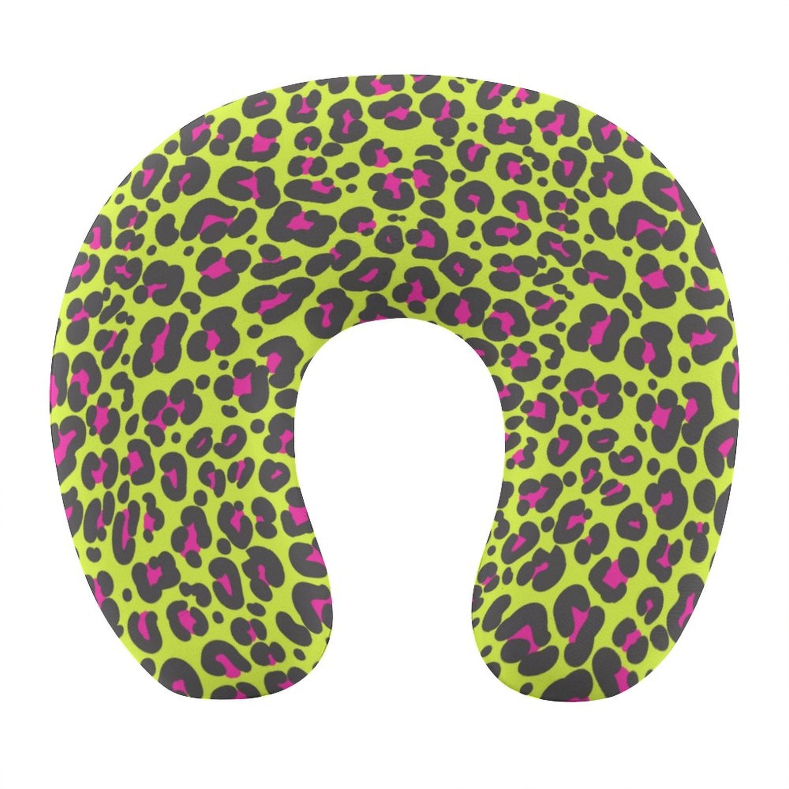 Travel Neck Pillow - Neon Leopard