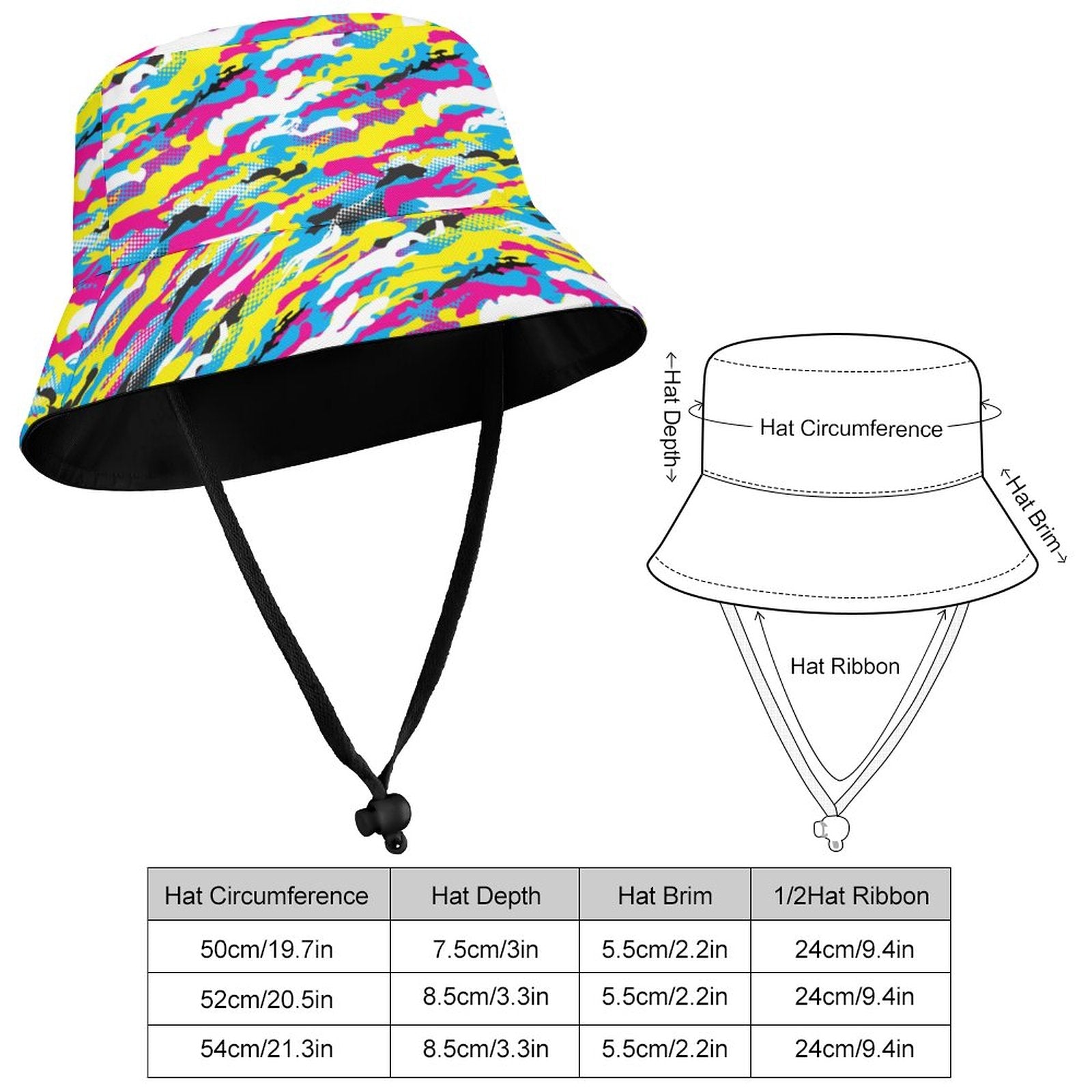 Kid's Bucket Hat - Neon Camo