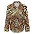 Women's Irregular Hem Button-Up Shirt - Leopard Print