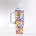 40oz Stainless Steel "Stanley" Tumbler With Handle - Meadow