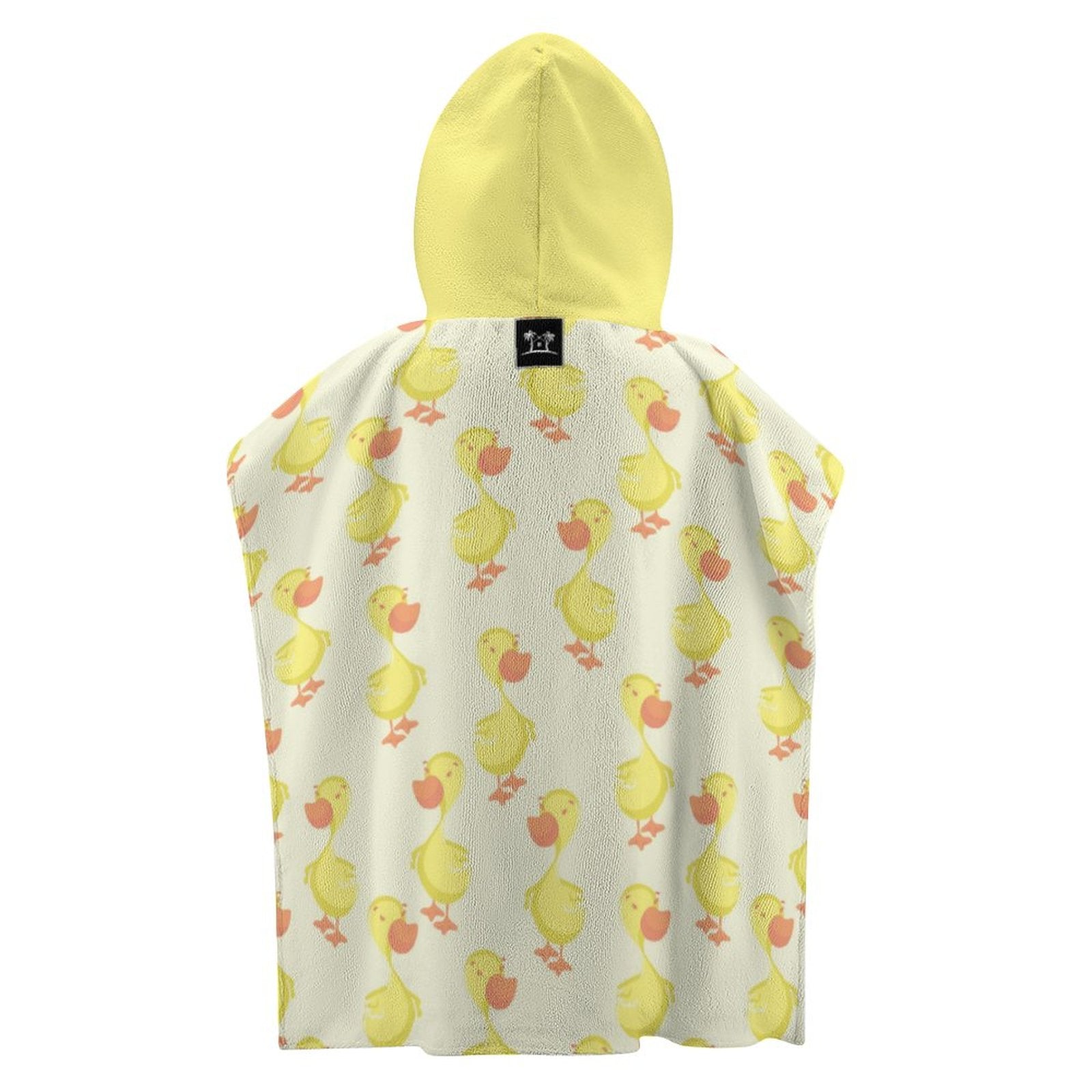 Kids Hooded Terry Cloth Towel - Ducks in a Row (Cream)