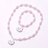 Ensemble bracelet et collier en perles de résine plastique en forme de nuage 