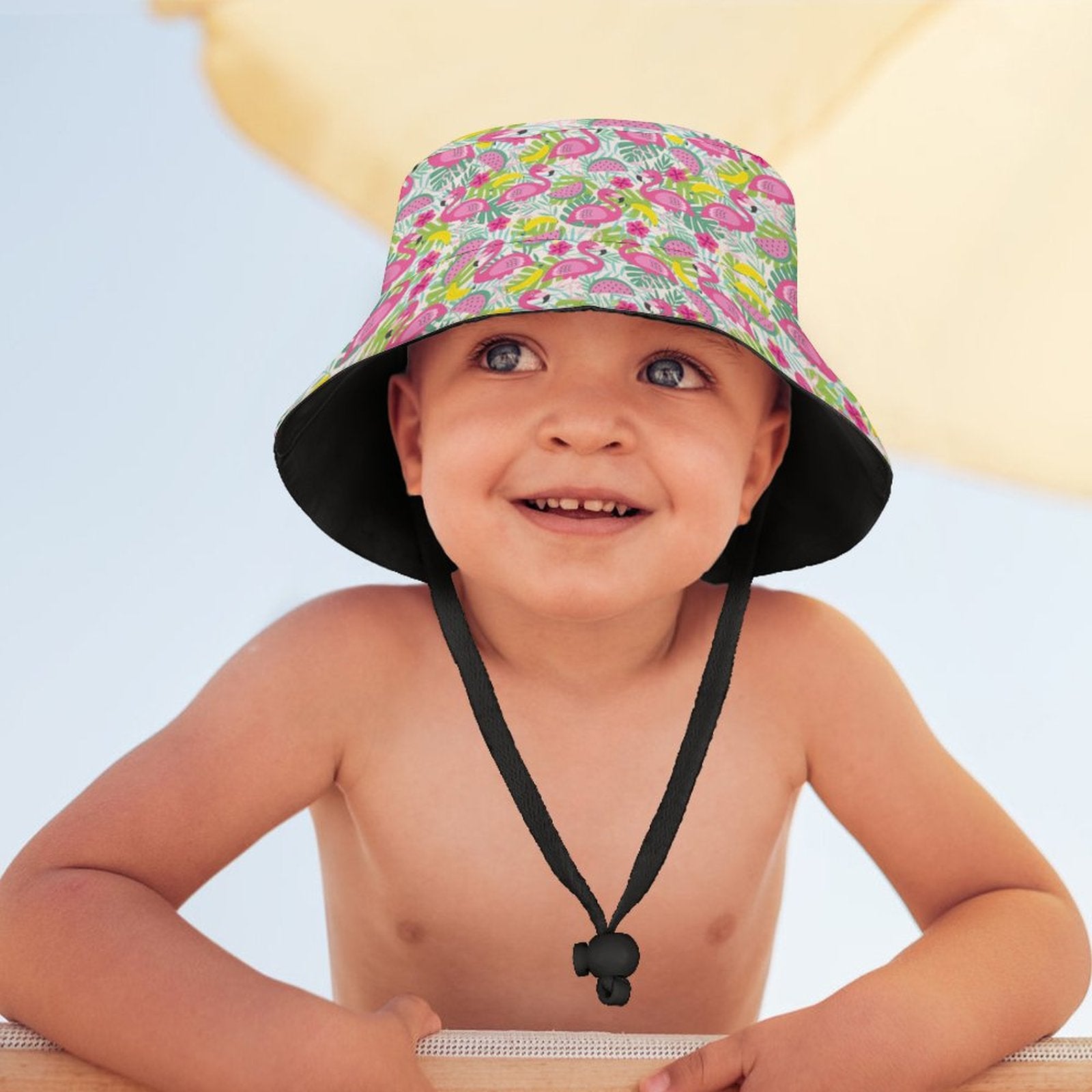 Kid's Bucket Hat - Flamingo Summer