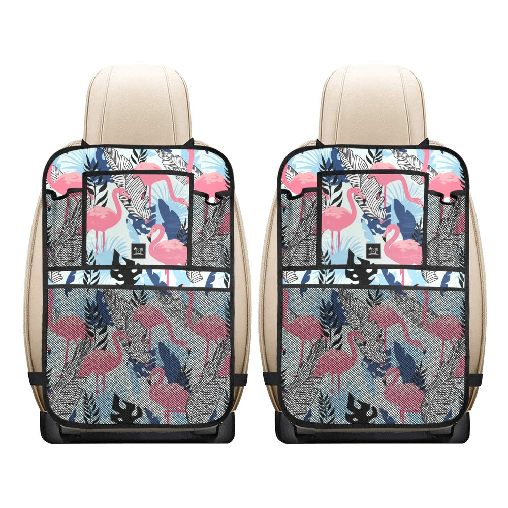 Car Seat Back Organizer (2-Pack) - Flamingoes