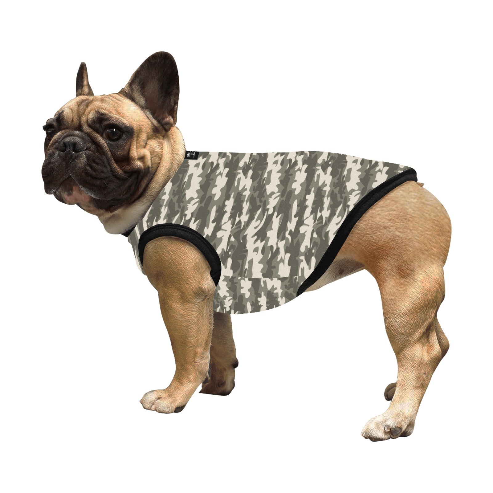 Camiseta sin mangas ligera para mascotas con estampado integral - Camuflaje
